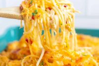 Creamy Rotel Chicken Spaghetti with Velveeta Cheese