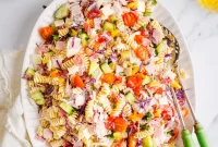 Grinder Pasta Salad Recipe with Italian Meats and Cheese