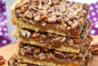 Chewy Pecan Pie Bars with Buttery Shortbread Crust