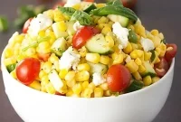 Summer Corn Salad with Avocado and Lime Dressing