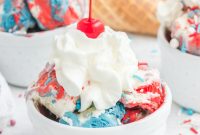 Patriotic Red, White & Blue Ice Cream Recipe for Summer Parties