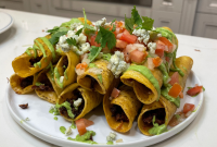 Slow-Braised Beef Taquitos with Tangy Salsa Verde Recipe