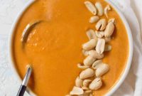 Creamy Slow-Cooker Sweet Potato Soup with Peanut Butter Swirl