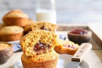Peanut Butter & Jelly Muffins Recipe — Soft Jam-Filled Muffins