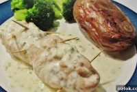 Cream Cheese–Stuffed Chicken Breasts with Bacon Roulettes