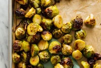 Crispy Oven-Roasted Brussels Sprouts with Balsamic Glaze