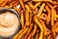 Crispy Air Fryer Frozen Sweet Potato Fries in Minutes