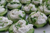 Keto Garlic Cheese Cucumber Bites: Low-Carb Appetizers