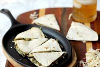 Rajas con Crema Quesadillas — Mexican Poblano Pepper and Cream Quesadillas