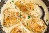 Creamy Garlic Parmesan Chicken Dinner Recipe