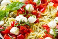 Caprese Pasta Salad with Fresh Tomatoes, Basil & Mozzarella