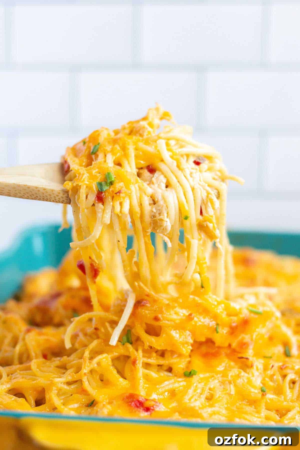 Creamy Rotel Chicken Spaghetti with Velveeta Cheese 2 Rotel chicken spaghetti
