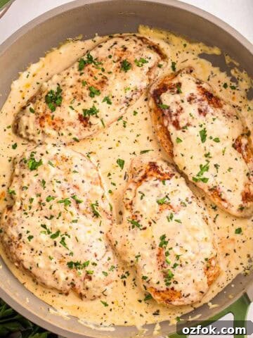 One Pan Creamy Garlic Chicken Breasts
