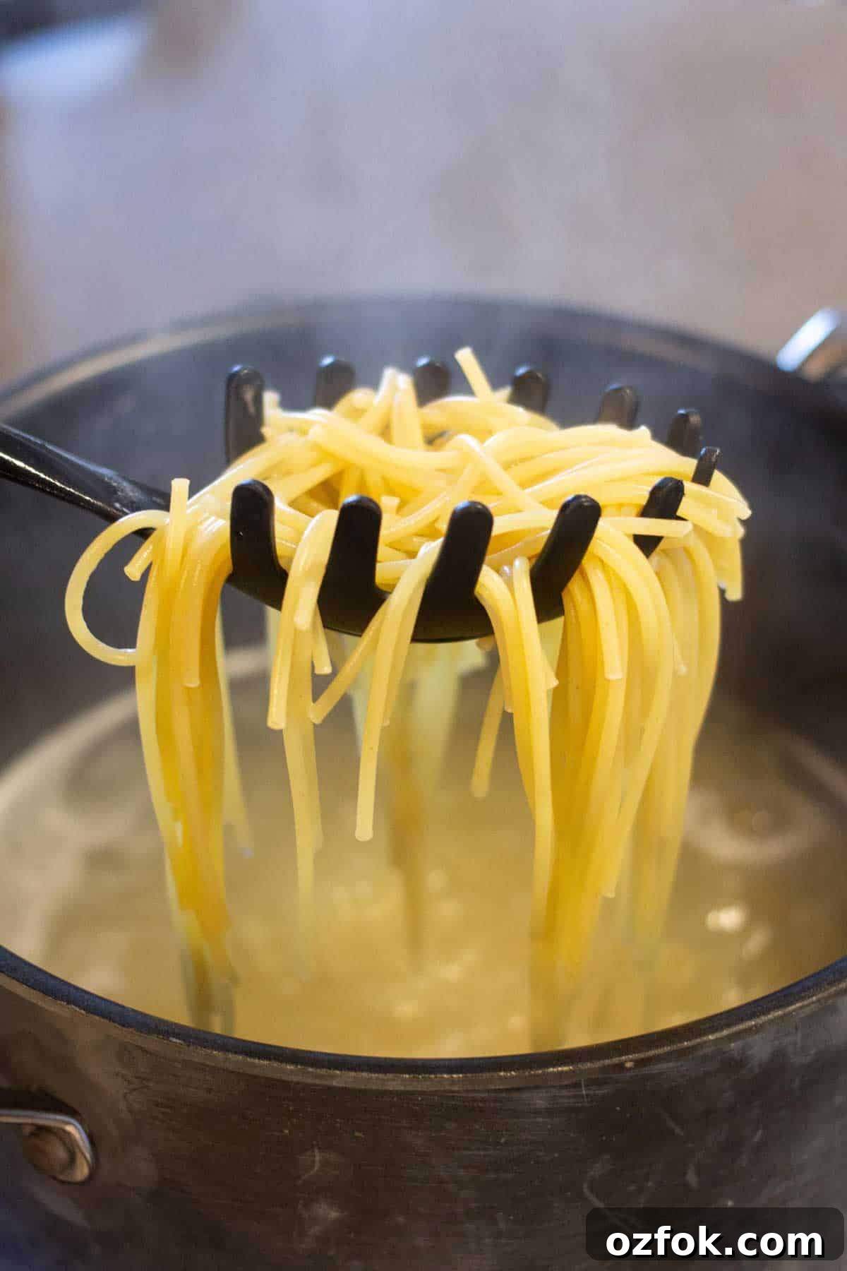 Creamy Rotel Chicken Spaghetti with Velveeta Cheese 4 Al dente spaghetti