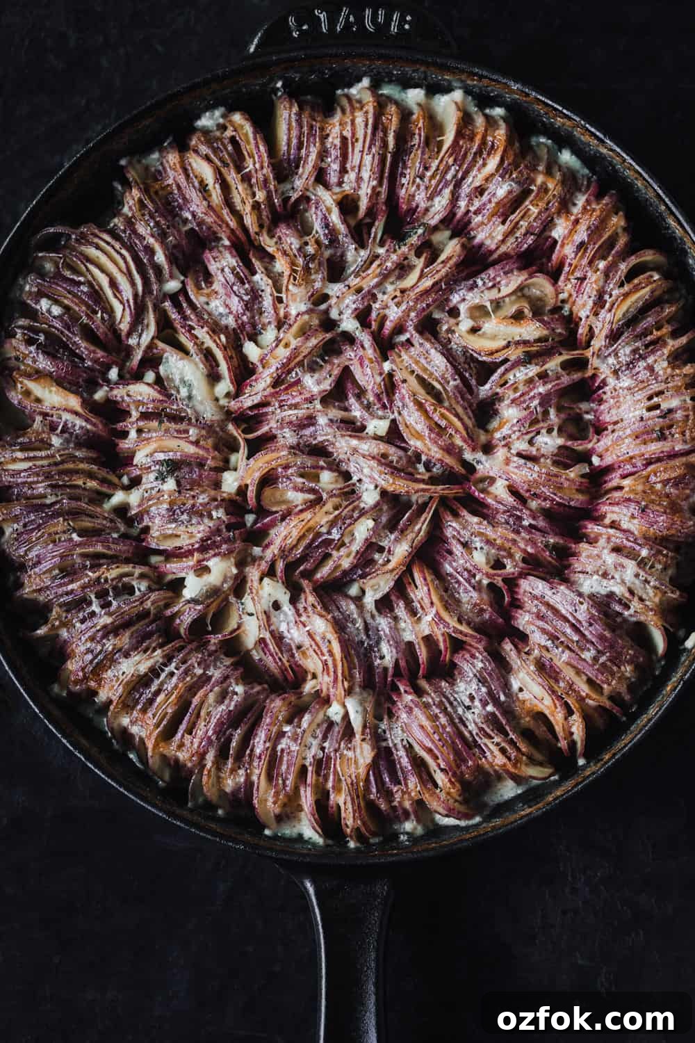 Crispy Hasselback Potato Gratin: Creamy Layered Comfort Dish 2 hasselback potato gratin, out of oven and all done