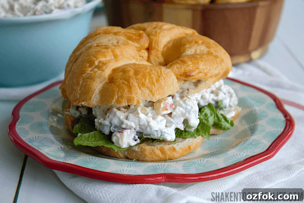 Grandma’s Secret Ingredient Chicken Salad Recipe That Delights 2 My Grandma's Secret Ingredient Chicken Salad recipe is one of her most requested! This easy elegant chicken salad is perfect for lunch, brunch, showers and potlucks!