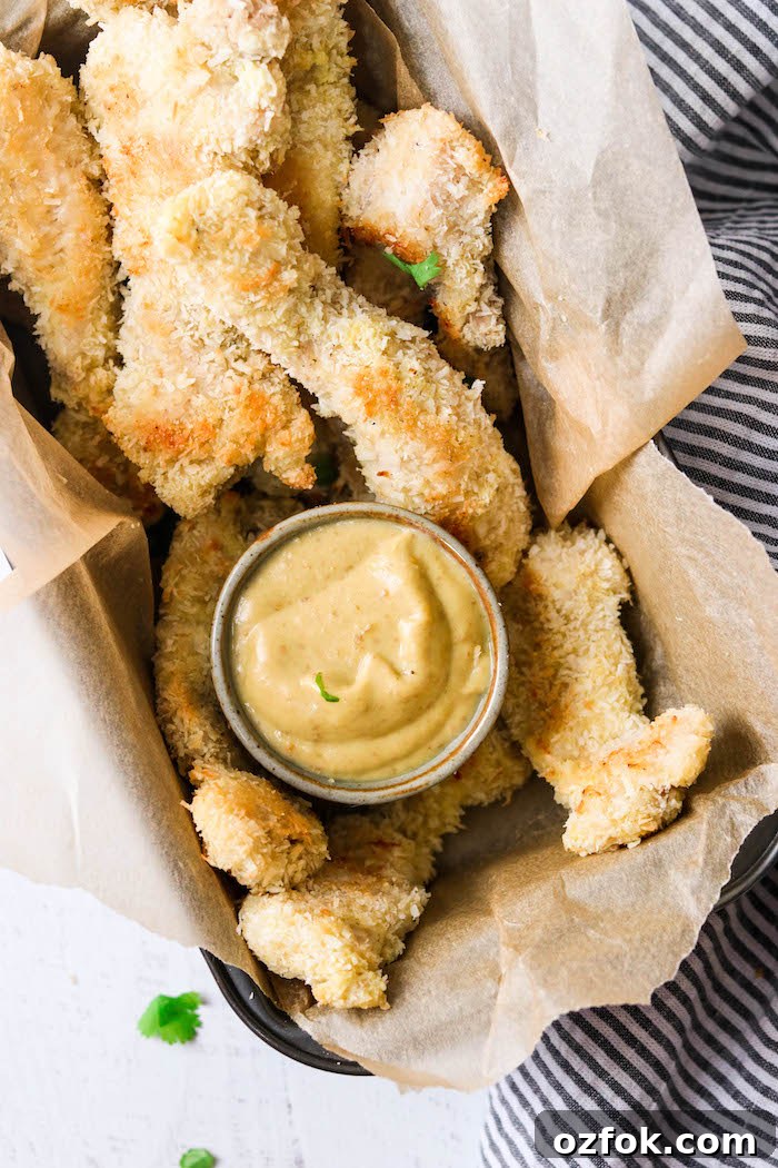 Crispy Paleo Coconut Chicken with Honey-Mustard Sauce (Whole30 Low-Carb) 3 Paleo Coconut Chicken