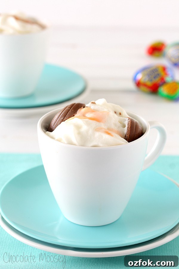 Crème Egg Hot Chocolate Recipe: Gooey Easter Chocolate Drink 2 Creme Egg Hot Chocolate