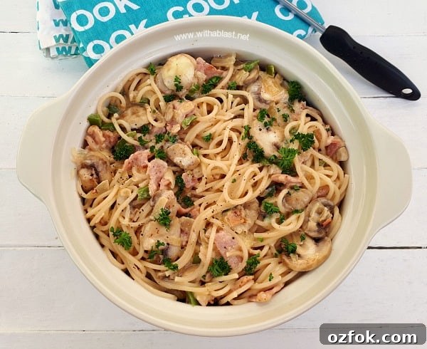 Creamy Bacon and Mushroom Spaghetti Creamy Bacon and Mushroom Spaghetti