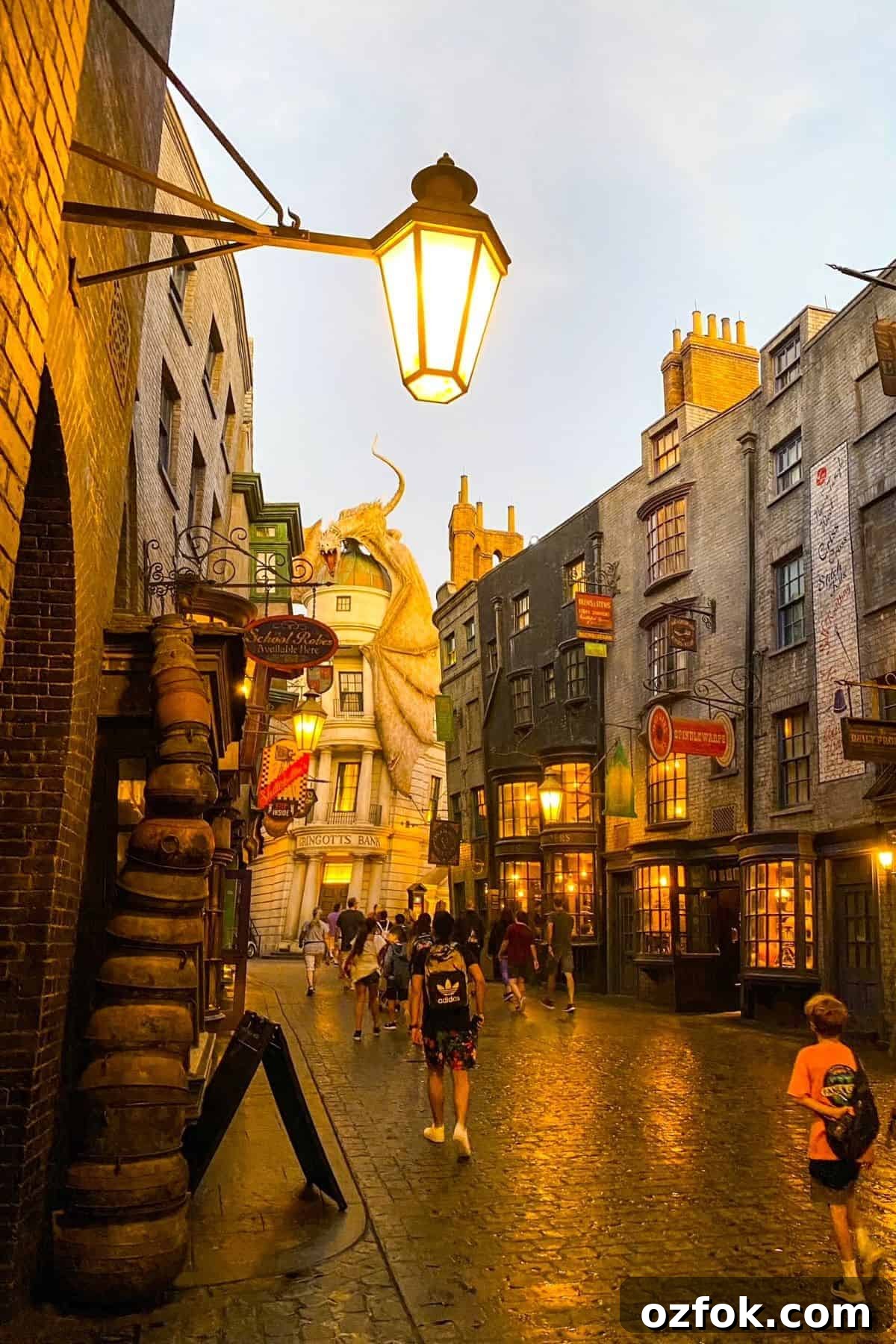The Leaky Cauldron at Universal Studios Florida: Guide & Tips 2 diagon alley at sunrise