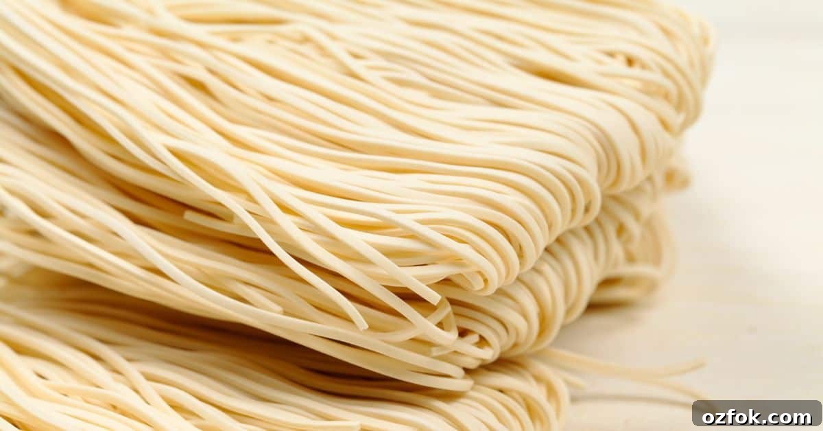 Spicy Korean Noodles Recipe — Authentic Bibim Guksu Guide 4 The uncooked noodles needed to make the korean spicy noodles.