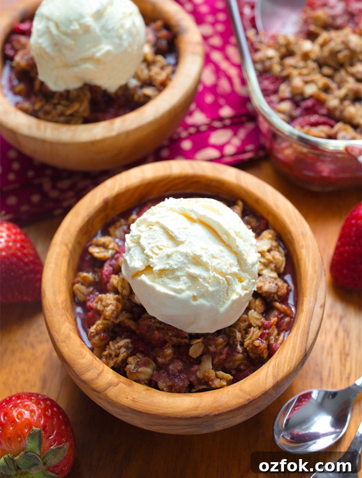 Chilled Strawberry Gazpacho Recipe for Summer Entertaining 8 Healthy Strawberry Crisp With Streusel Topping