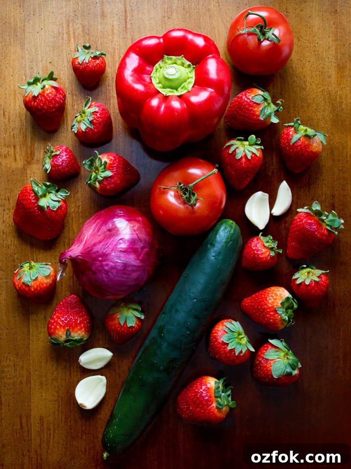 Homemade Summer Gazpacho Ingredients Homemade Summer Gazpacho Ingredients