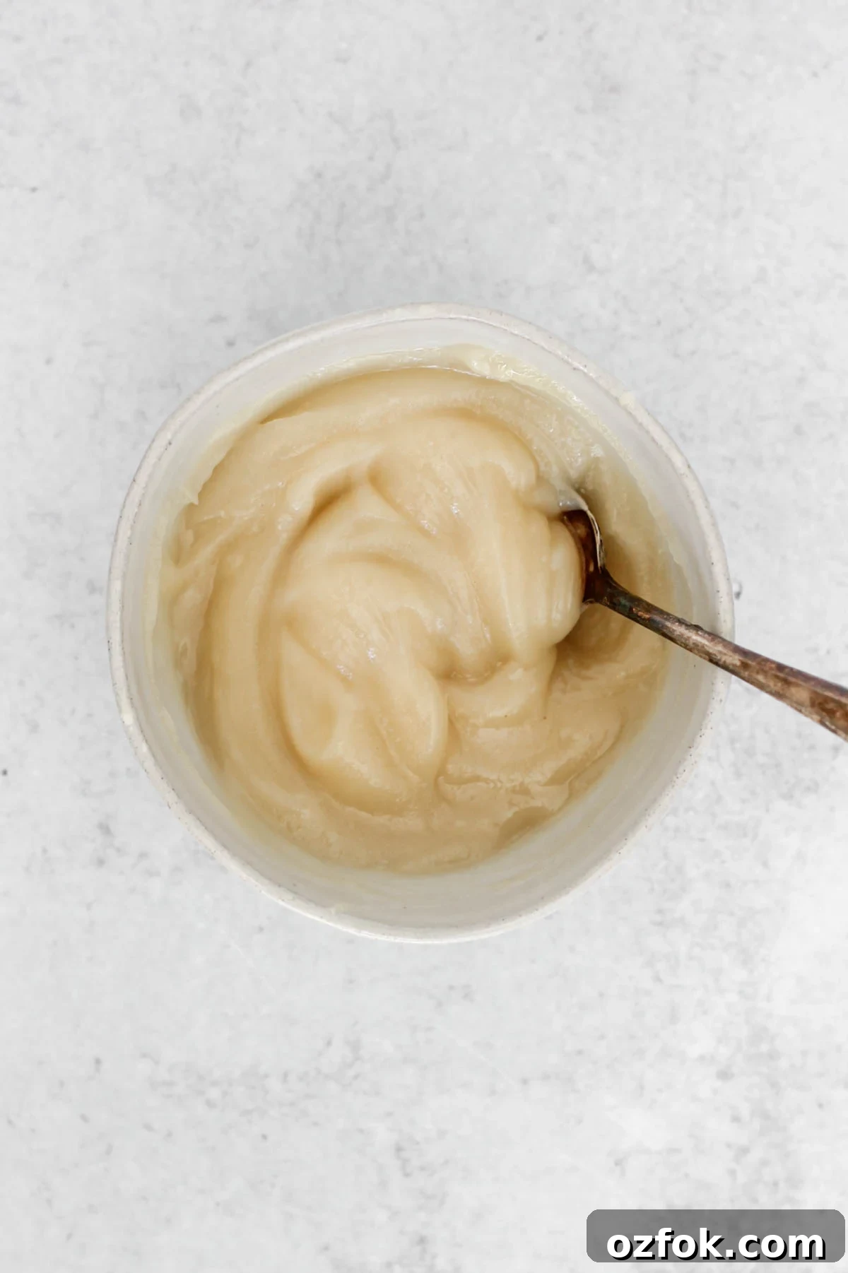 Paleo Coconut Butter Glaze Recipe for Cakes and Donuts 6 Melted coconut butter mixed with maple syrup.