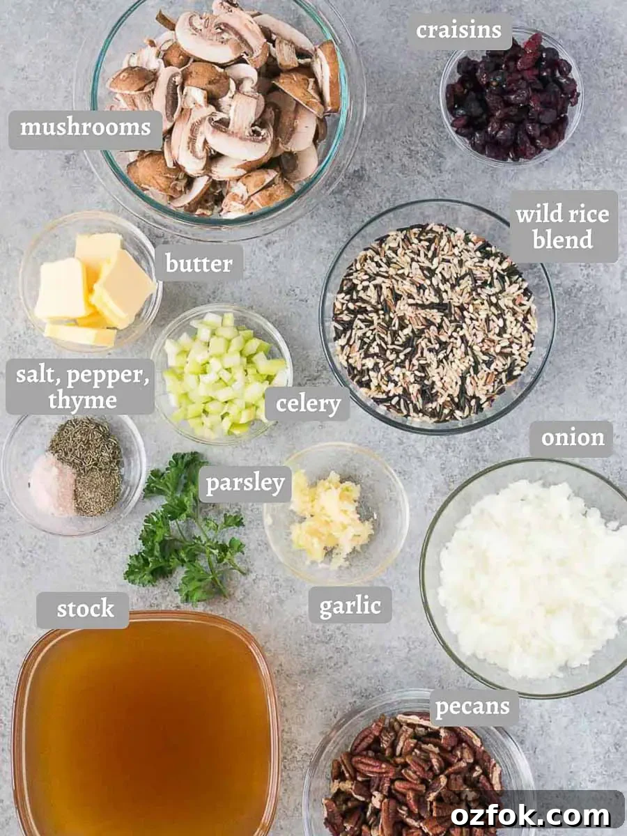 Wild Rice and Mushroom Pilaf Recipe for Flavorful Sides 4 ingredients for wild rice pilaf with mushrooms