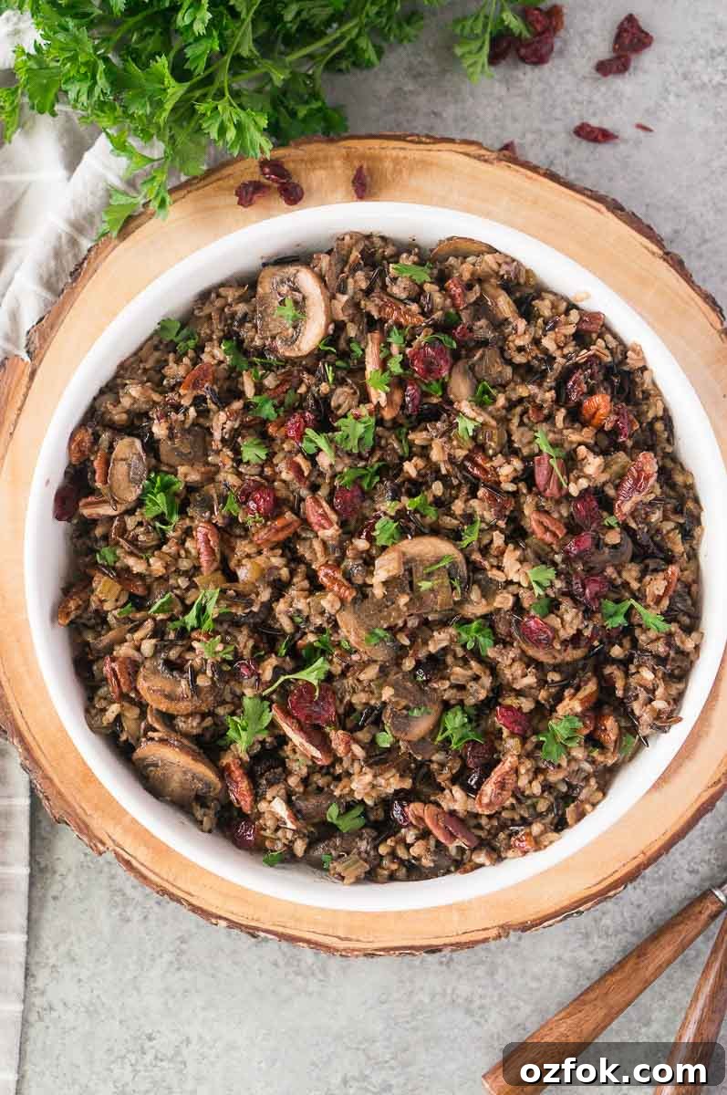 Wild Rice and Mushroom Pilaf Recipe for Flavorful Sides 7 cranberry wild rice pilaf with mushrooms and pecans