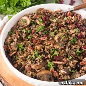 Wild Rice and Mushroom Pilaf Recipe for Flavorful Sides 10 wild rice with mushrooms pilaf recipe in a white bowl