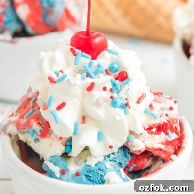 Red White & Blue Ice Cream