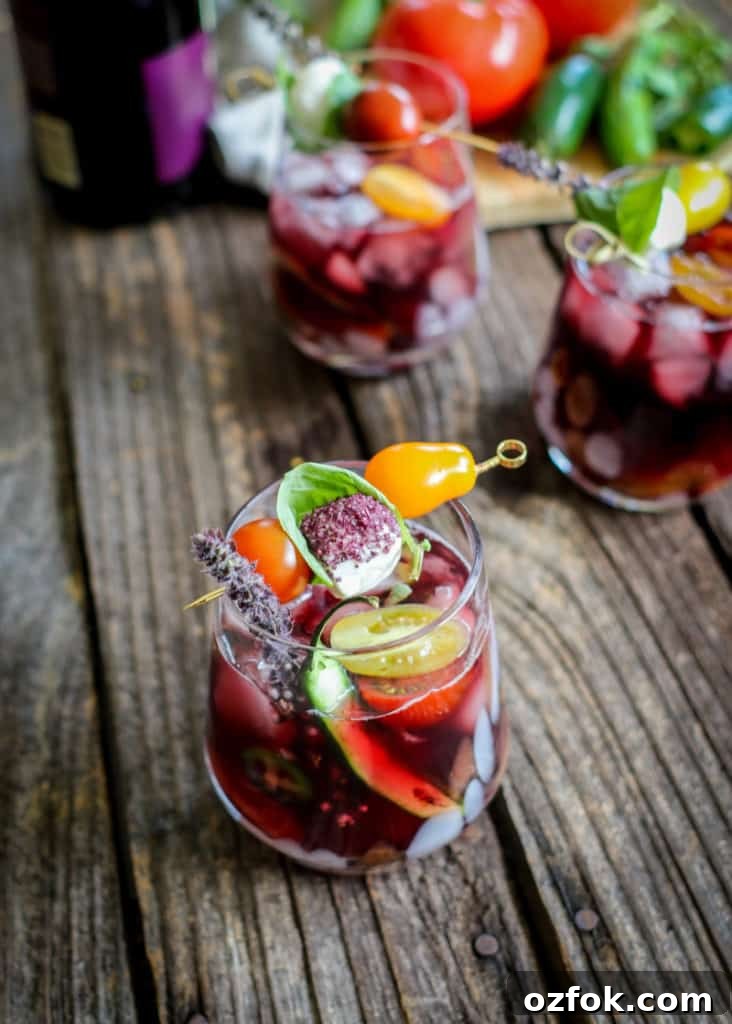 Farmers Market Red Wine Cocktail with Savory Herb Twist 2 farmers market red wine cocktail recipe
