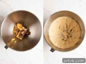 Miso Brown Sugar Shortbread Cookies Recipe for Rich, Buttery Cookies 6 Creaming together wet ingredients for miso brown sugar shortbread recipe.