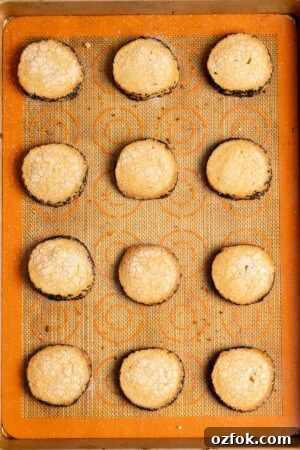 Miso Brown Sugar Shortbread Cookies Recipe for Rich, Buttery Cookies 9 Baked miso brown sugar shortbread on a lined baking sheet.