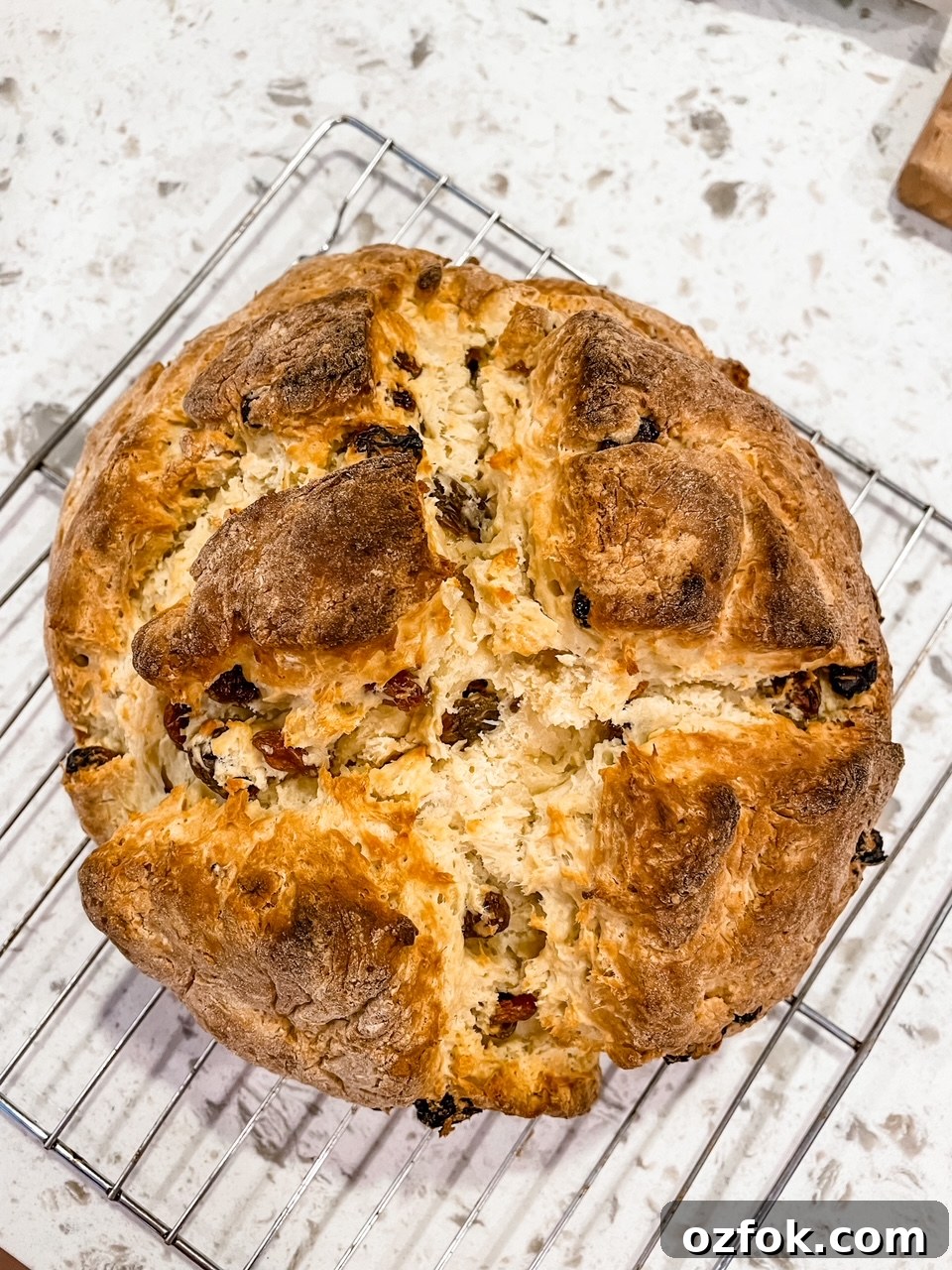 Classic Irish Soda Bread Recipe for Perfect Homemade Loaves 2 The finished Easy Irish Soda Bread cooling on a rack