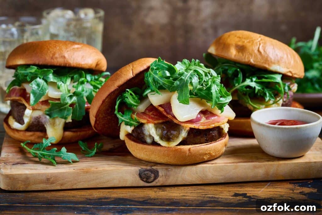 Brie Burger with Bourbon-Poached Pears and Crispy Pancetta 7 img 1702 23
