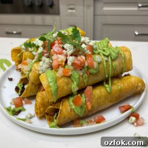Slow-Braised Beef Taquitos with Tangy Salsa Verde Recipe 6 Braised beef taquitos