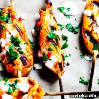 Honey Harissa Chicken Skewers with Garlic-Mint Sauce 7 Honey Harissa Chicken Skewers