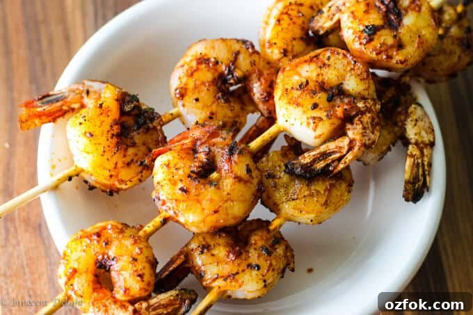 Honey Harissa Chicken Skewers with Garlic-Mint Sauce 9 Grilled Shrimp