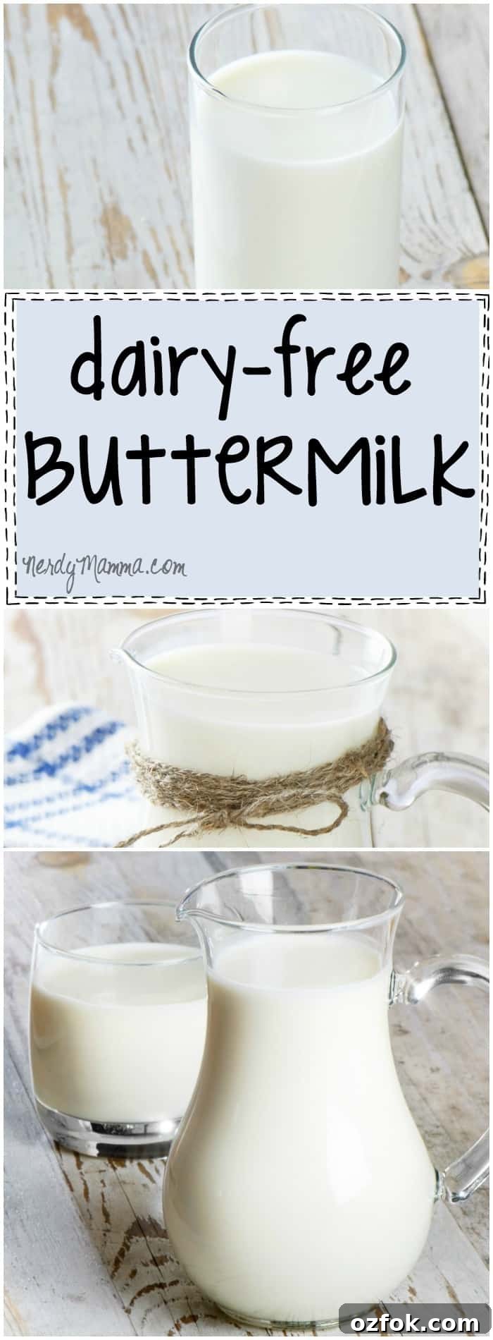 Dairy-Free Buttermilk Substitute Recipe for Baking 2 This recipe for dairy-free buttermilk is so easy. I had no idea. This opens-up so many possible baking scenarios now!