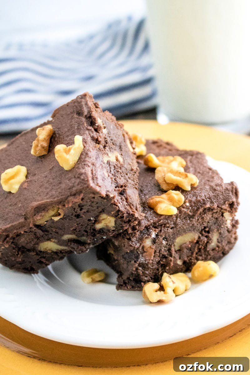 pin fudge brownies with milk