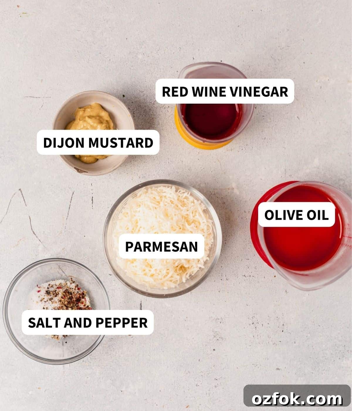 homemade italian dressing ingredients on a countertop