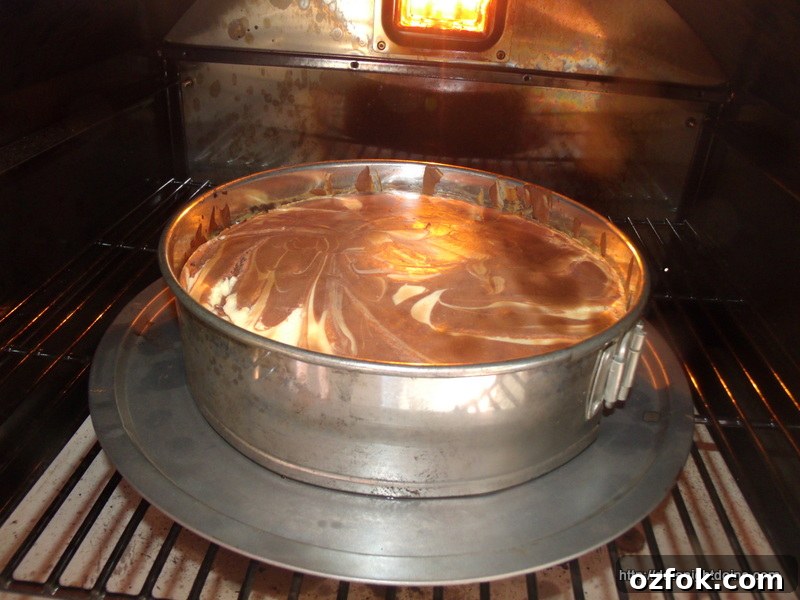 Decadent Marbled Cheesecake Recipe with Swirled Chocolate Cream Cheese 6 Marbled Cheesecake pellet grill recipe BBQ smoke