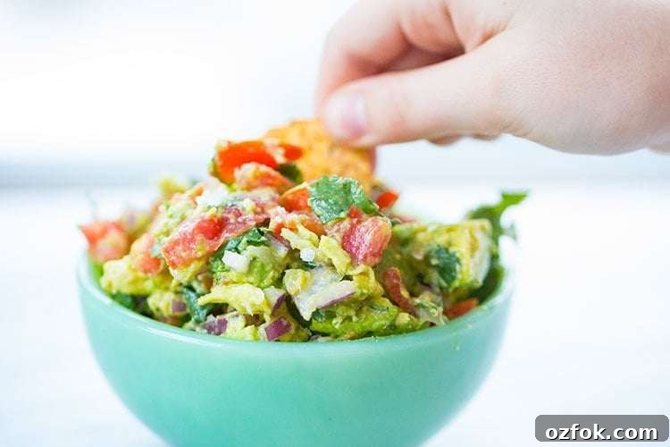 Chunky Homemade Guacamole — Low-Carb Recipe 2 Low Carb Homemade Guacamole - 3