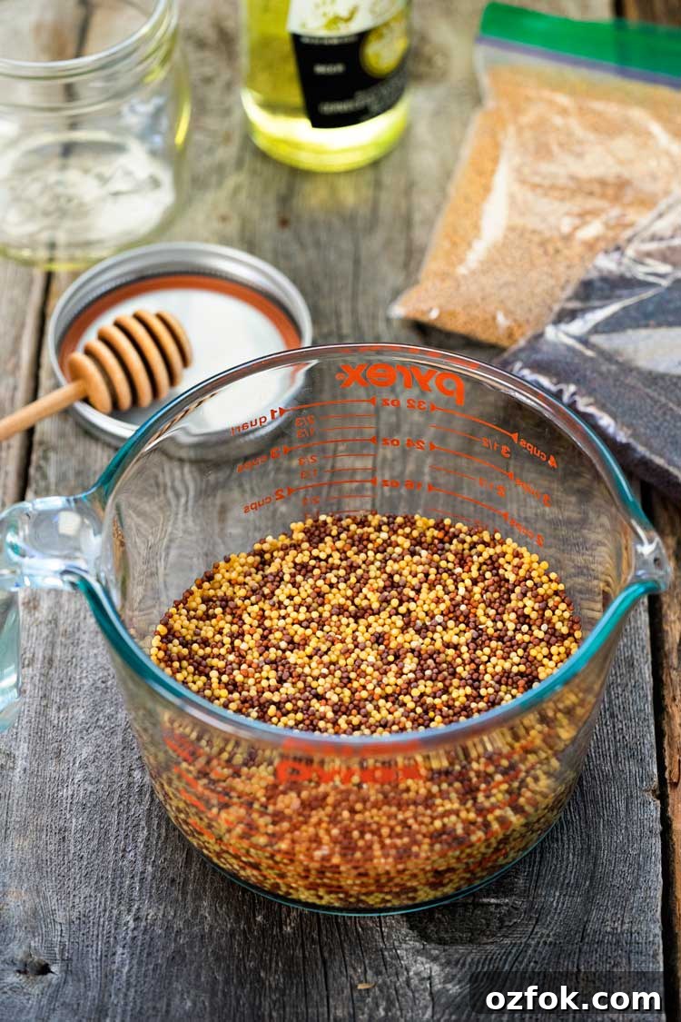 Homemade Whole-Grain Mustard Recipe: Bold Flavor in Minutes 3 This Whole Grain Mustard is super easy to make, you know what goes in it and probably have everything in your pantry. With beer to bump up the flavor! www.keviniscooking.com
