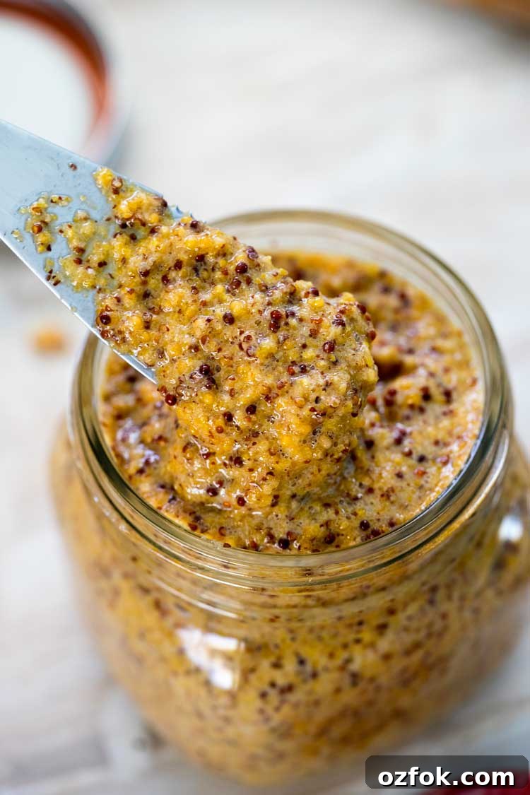 Homemade Whole-Grain Mustard Recipe: Bold Flavor in Minutes 6 This Whole Grain Mustard is super easy to make, you know what goes in it and probably have everything in your pantry. With beer to bump up the flavor!