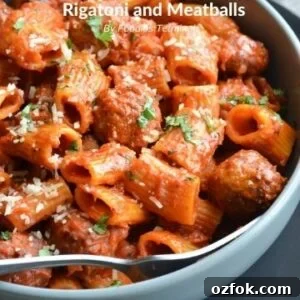 Instant Pot Rigatoni with Savory Meatballs in Marinara 6 Instant pot rigatoni and frozen meatballs