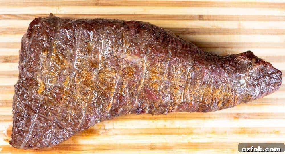 Perfect Oven-Roasted Tri-Tip with Garlic and Herb Crust 5 Tri Tip cooked Rare to Medium Rare.