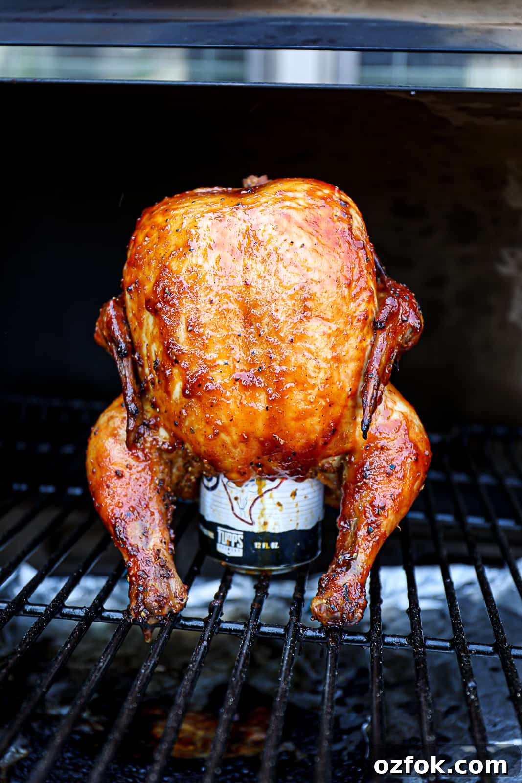 Pellet Smoker Beer-Can Chicken Recipe for Juicy, Crispy Skin 11 BBQ Smoker Beer Can Chicken Recipe smoking on Traeger pellet grill